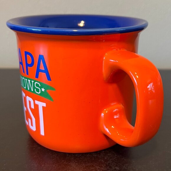 PAPA KNOWS BEST Camping Style Ceramic Mug ~ Father’s Day ~ Dad - Picture 2 of 8